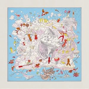 Hermes 90x90 silk scarf Sur Mon Nuage brand new